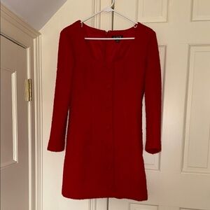 J. Crew Red Tweed Dress